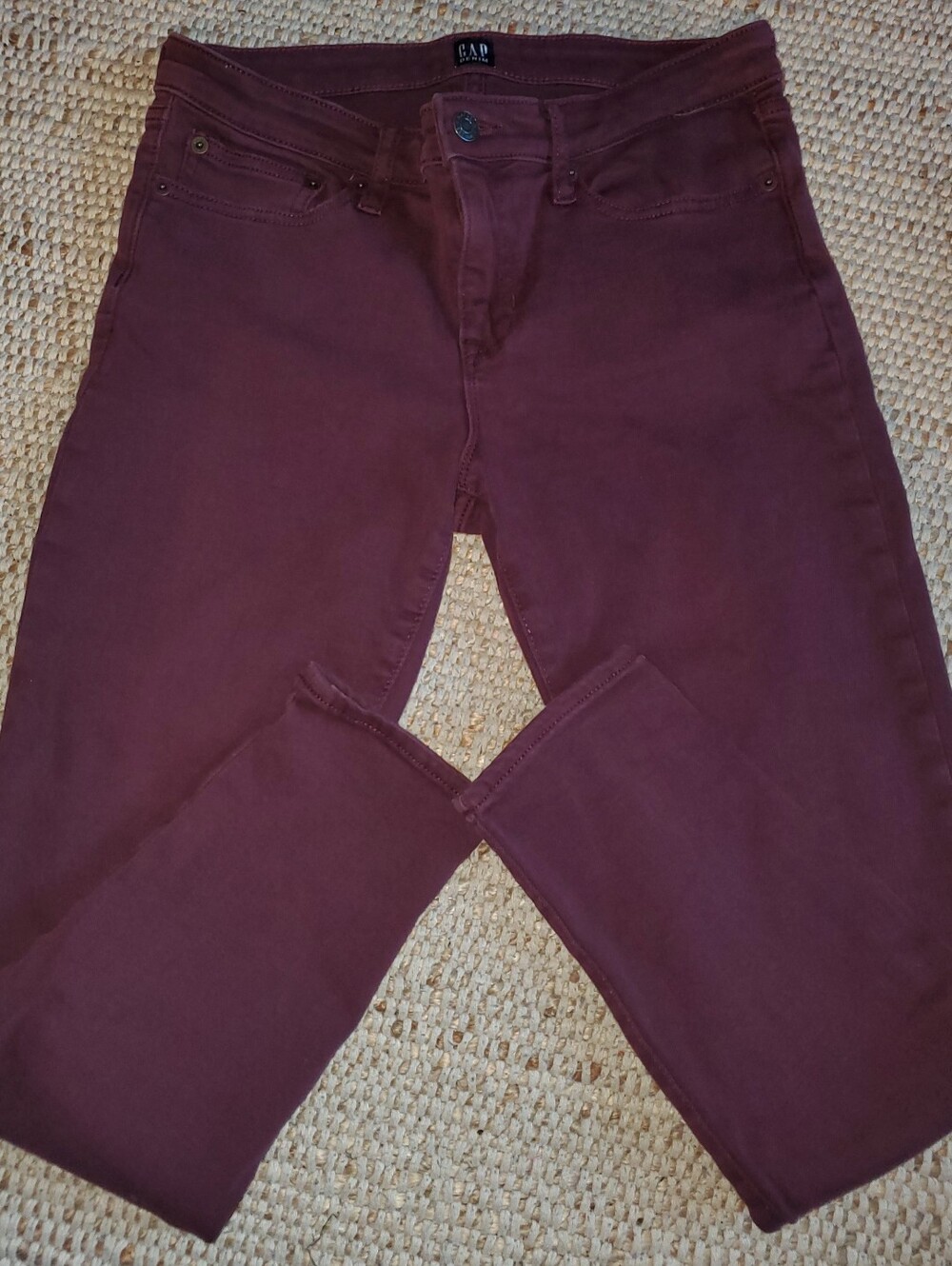GAP Women's Deep Wine Skinny Jeans